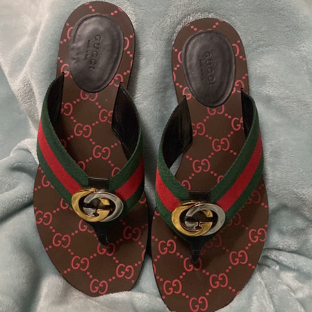 Gucci GG Thong Web Sandal size 39